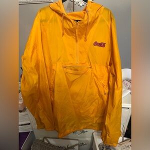 Coca-Cola Vibrant Yellow Windbreaker Jacket